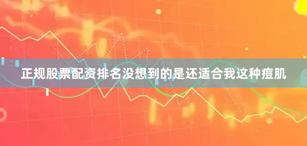 正规股票配资排名没想到的是还适合我这种痘肌